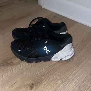 On Running Sneakers in Black and White